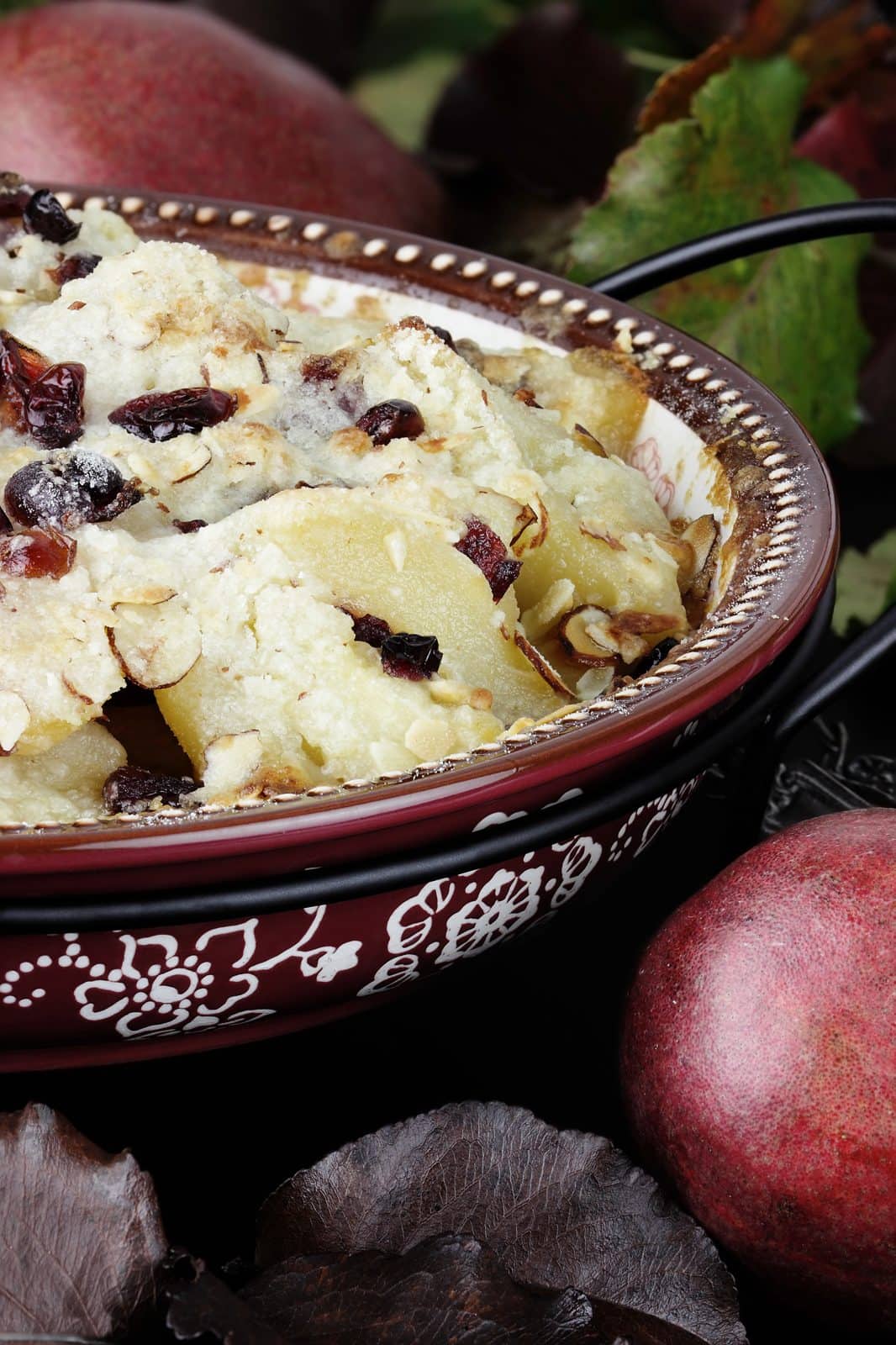 Pear Dessert Recipes for Easy Entertaining 2 Simple Pear Crisp with Oat Topping on a plate