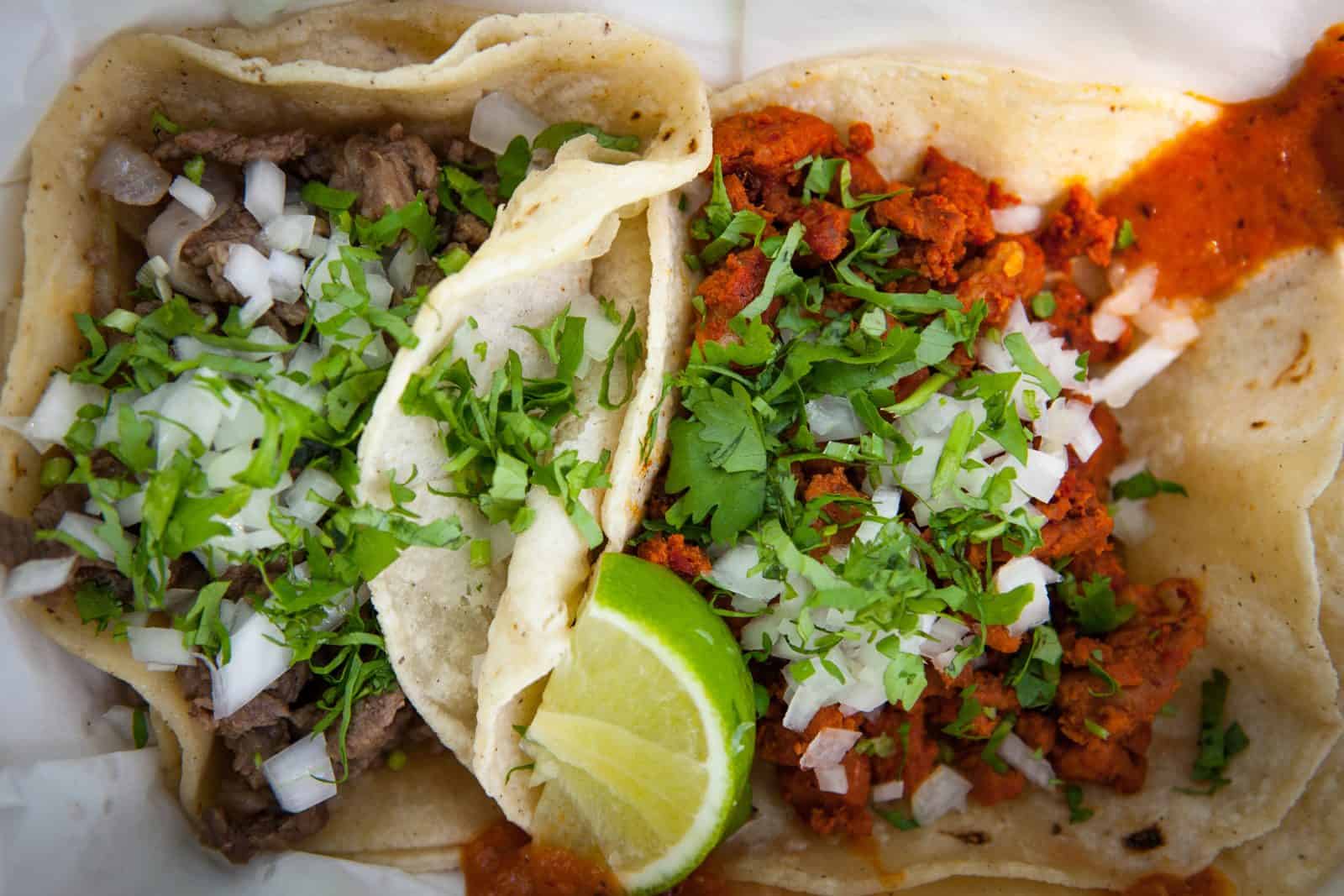 Slow-Cooker Beef Barbacoa Tacos on a plate
