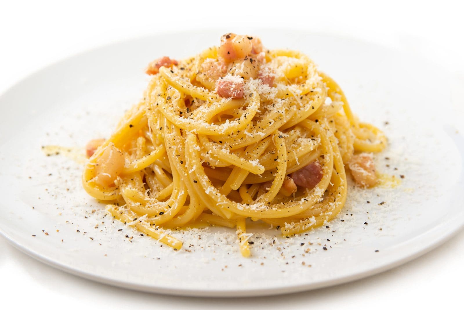 Pasta Carbonara on a plate