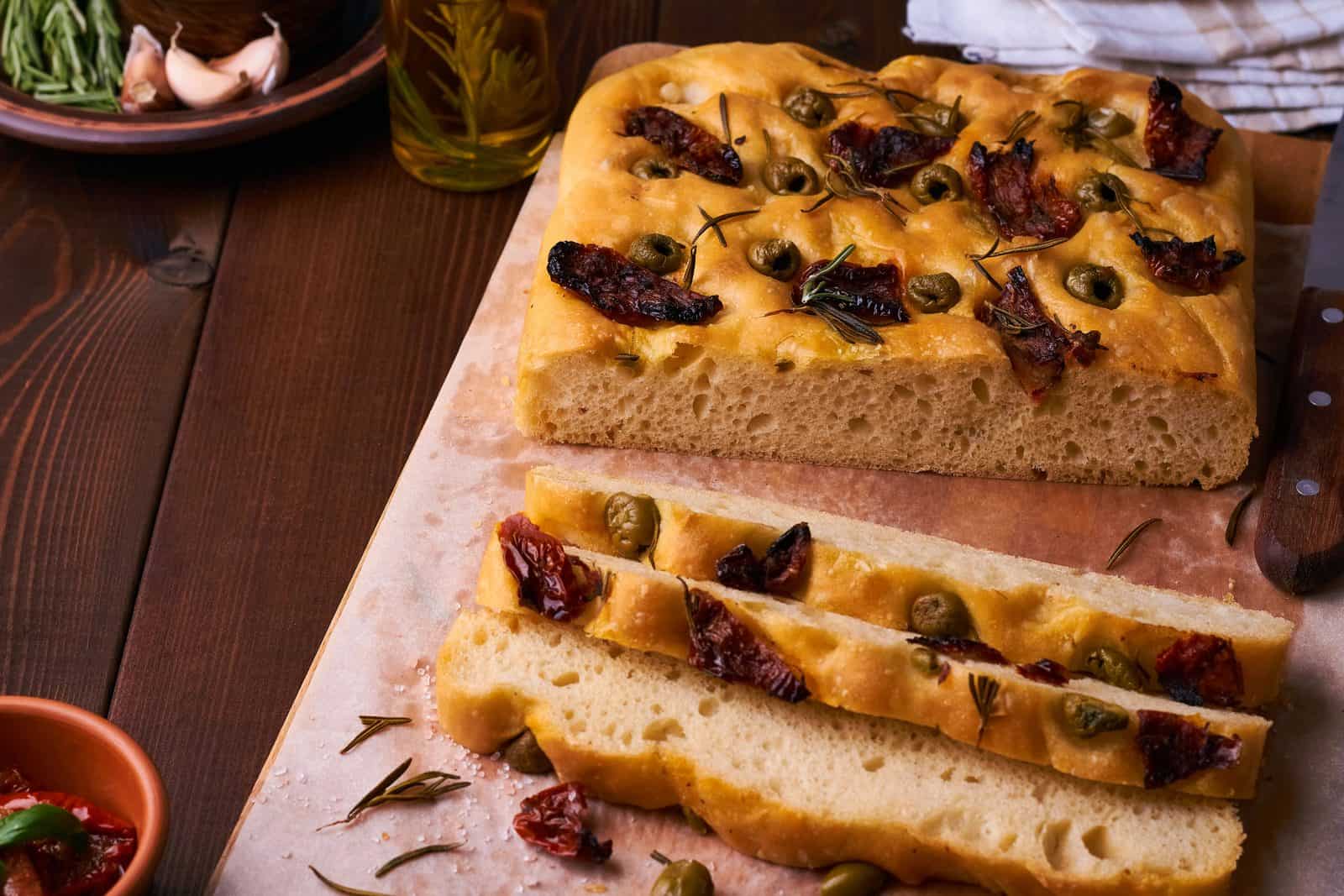 22 Room-Temperature Appetizers That Travel Well 54 Sun dried tomato and basil focaccia square