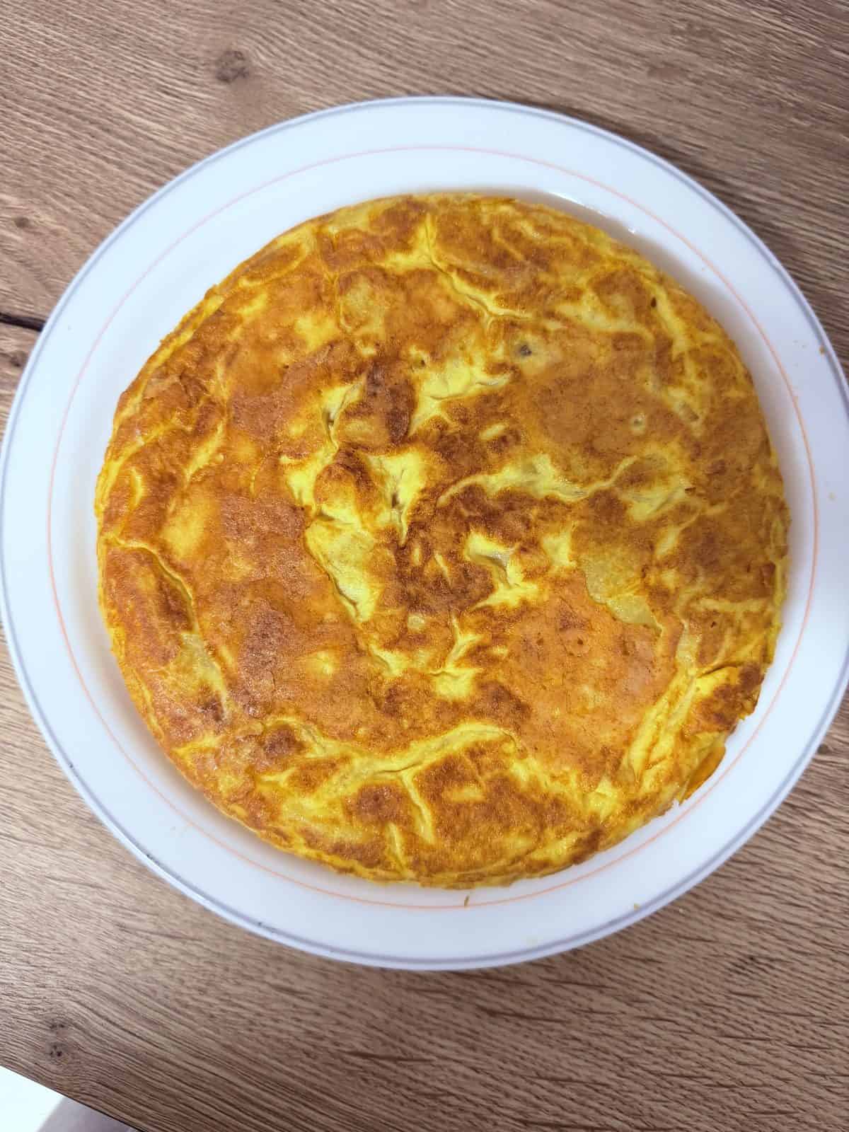 The finished Spanish tortilla