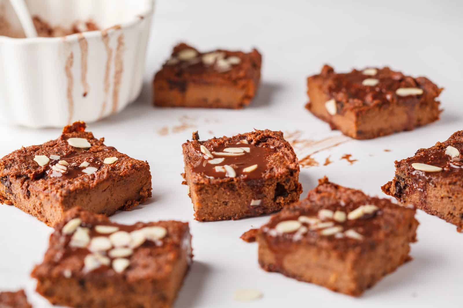 Vegan Sweet Potato Brownies on a plate
